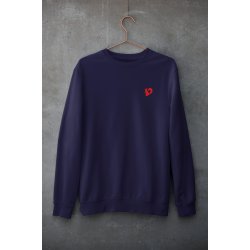SCIURUS klassiske sweatshirt blå med rødt broderet logo til damer