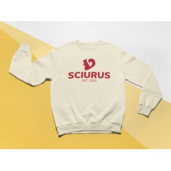 SCIURUS ikoniske sweatshirt vintage med hvidt tryk til drenge