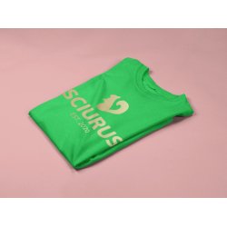 SCIURUS KIDS�ikoniske T-shirt�til piger i gr�n med guldtryk