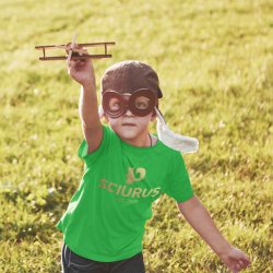 SCIURUS KIDSikoniske T-shirttil drenge i grn med guldtryk