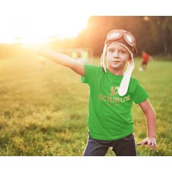 SCIURUS KIDSikoniske T-shirttil drenge i grn med guldtryk