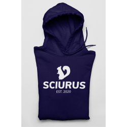 SCIURUS KIDS Hoodie bl med hvidt tryk til drenge