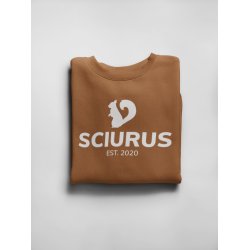 SCIURUS ikoniske sweatshirt brun med hvidt tryk til dame