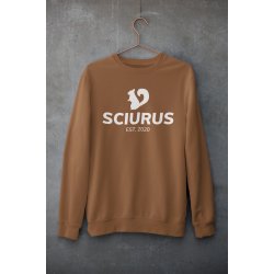 SCIURUS ikoniske sweatshirt brun med hvidt tryk til dame