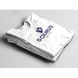 SCIURUS KIDSikoniske T-shirttil drenge i hvid med blt tryk