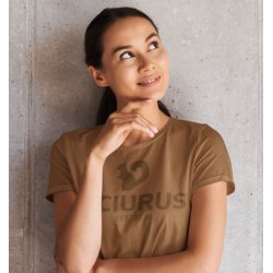SCIURUS ikoniske T-shirt brun brunt tryk til - Dame - Sciurus.dk