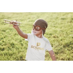 SCIURUS KIDSikoniske T-shirttil drenge i hvid med guldtryk