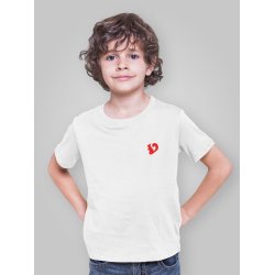 SCIURUS KIDSklassiske T-shirttil drenge i hvid med rdt broderet logo
