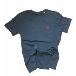 SCIURUS klassiske T-shirt grå med rødt broderet logo til damer