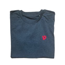 SCIURUS klassiske T-shirt grå med rødt broderet logo til damer