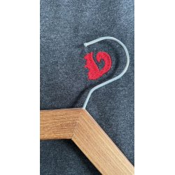 SCIURUS klassiske T-shirt grå med rødt broderet logo til damer