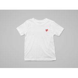 SCIURUS KIDSklassiske T-shirttil drenge i hvid med rdt broderet logo