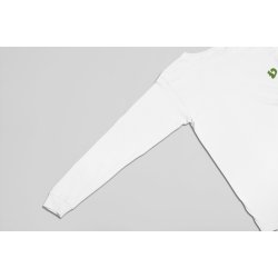 SCIURUS KIDS T-shirt langrmet til drenge i hvid med grnt logo