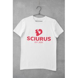 SCIURUS KIDSikoniske T-shirttil drenge i hvid med rdt tryk