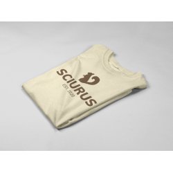 SCIURUS KIDSikoniske T-shirttil drenge i rhvid med brunt tryk