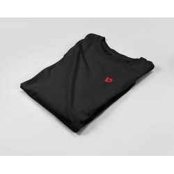 SCIURUS klassiske T-shirt sort med rødt broderet logo til herre