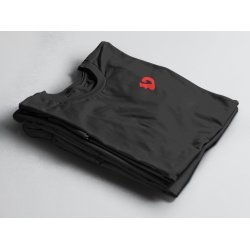 SCIURUS klassiske T-shirt sort med rødt broderet logo til herre