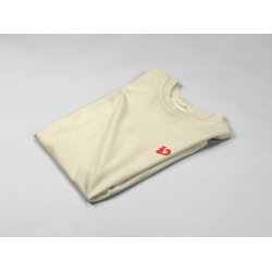 SCIURUS klassiske T-shirt Vintage hvid med rødt broderet logo til herre