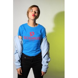 SCIURUS KIDS�ikoniske T-shirt�til piger i bl� med r�dt tryk