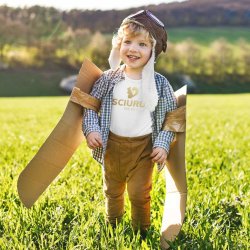SCIURUS KIDSikoniske T-shirttil drenge i hvid med guldtryk