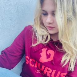 SCIURUS KIDS sweatshirt bordeaux r�d med tryk til piger