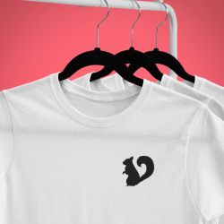 SCIURUS klassisk T-Shirts hvid med det klassiske egern til dame