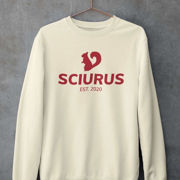 SCIURUS ikoniske sweatshirt vintage med hvidt tryk til pige