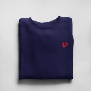 SCIURUS klassiske sweatshirt bl med rdt broderet logo til damer