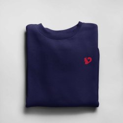 SCIURUS klassiske sweatshirt bl� med r�dt broderet logo til m�nd