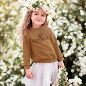 SCIURUS KIDS sweatshirt brun med brunt tryk til piger