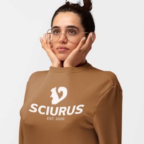 SCIURUS ikoniske sweatshirt brun med hvidt tryk til dame