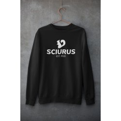 SCIURUS KIDS sweatshirt sort med hvidt tryk til piger