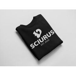 SCIURUS KIDS sweatshirt sort med hvidt tryk til drenge