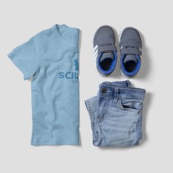 SCIURUS KIDSikoniske T-shirttil drenge i turkis med blt tryk